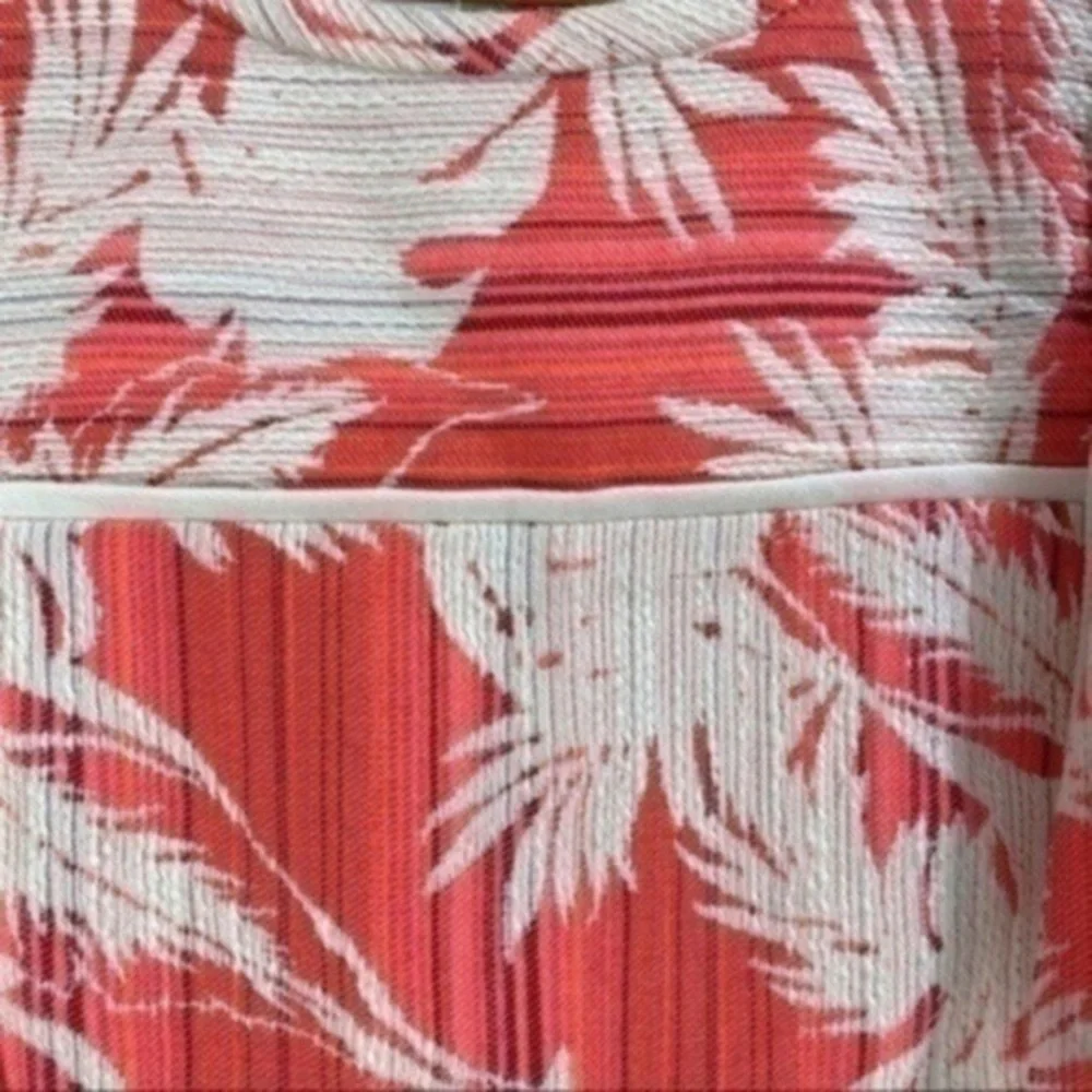 J. Crew Sun-Faded Tropical Sheath Sleeveless Pink/Cream Open Back Dress Size 2
